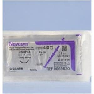 Novosyn Suture 4-0 18" Polymer Plyglycolic-Lactic Acid Braid DSMP13 Undyed 36/Bx