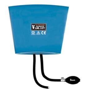 Calibrated V-Lok Blood Pressure Inflation System Blue Latex Ea