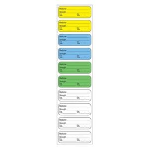 Label "Sterile" Multi-Color 1.5x.5" 1000/Pk 100/Pk