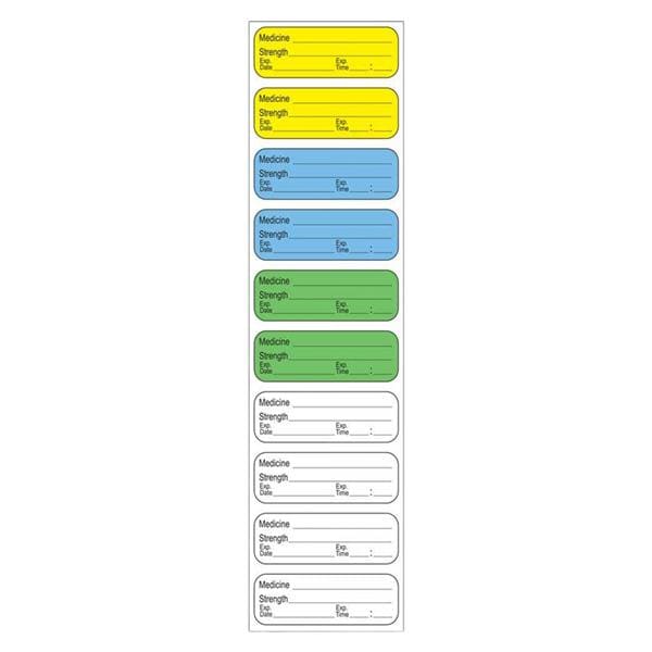 Label "Sterile" Multi-Color 1.5x.5" 1000/Pk 100/Pk