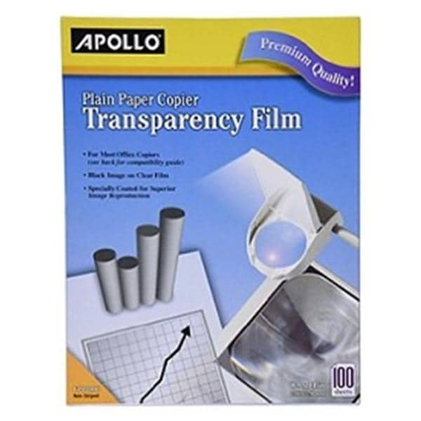 Transparency Film Black On Clear With Strip 100/Box 100/Bx