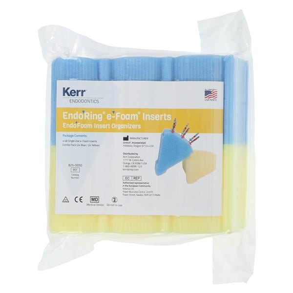 Endoring File Caddy Foam Insert Blue / Yellow 48/Pk