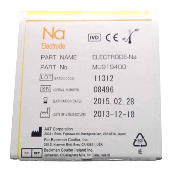 Na: Sodium ISE: Ion-Selective Electrode EA