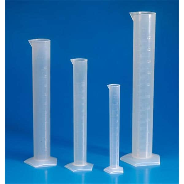 Graduated Cylinder Polypropylene Clear 50mL Ea