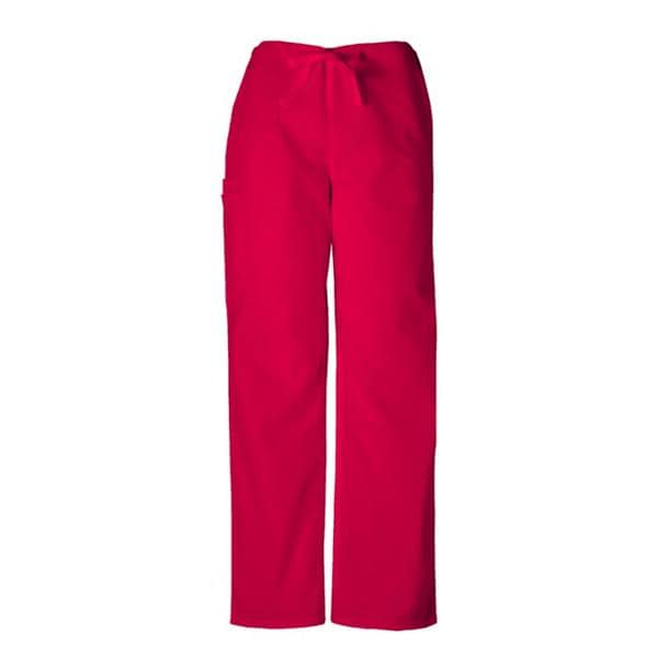 Cherokee Scrub Pant 3 Pockets Large Red Unisex Ea