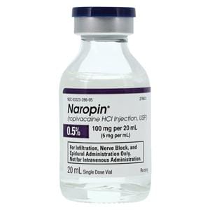 Naropin Injection 0.5% 5mg/mL Preservative Free SDV 20mL 25/Package