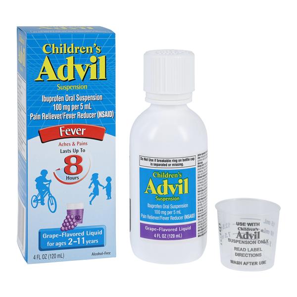 Advil Children NSAID Liquid 100mg Grape 4oz/Bt, 36 BT/CA