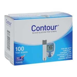 Contour Blood Glucose Test Strip CLIA Waived 100/Bt