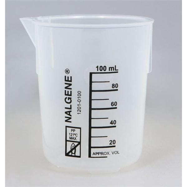 Nalgene Griffin Beaker Polypropylene Clear 100mL 12/Pk