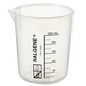 Nalgene Griffin Beaker Polypropylene Clear 250mL 6/Pk