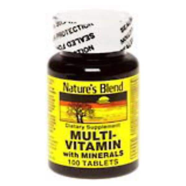 Nature's Blend Multivitamin/Supplement Tablets 100/Bt