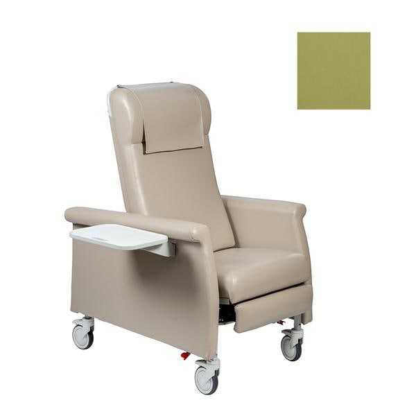 CareCliner Convalescent Recliner Vinyl 350lb Capacity Granny Smith Ea