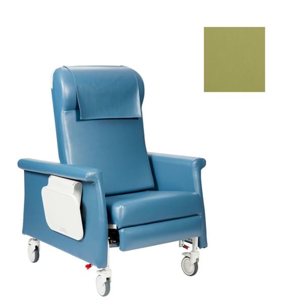 CareCliner Patient Recliner Vinyl 450lb Capacity Granny Smith Ea