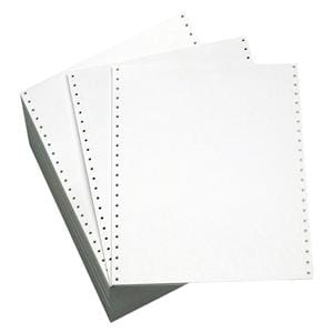 Continuous Form Paper Perforated 9.5 in x 11 in White 2300/Pack 2300/Pk