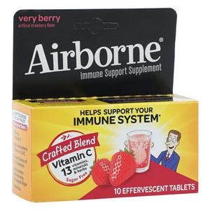 Airborne Tablets Effervescent Very Berry 10/Pk