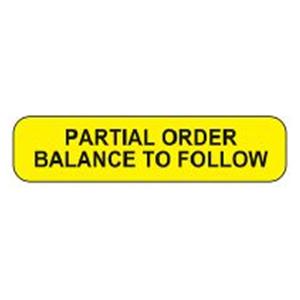 Label Partial Order Balance 1000/Rl