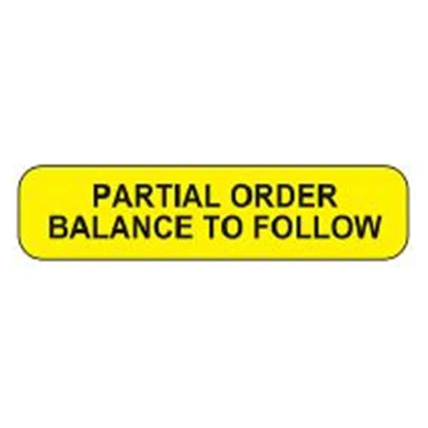 Label Partial Order Balance 1000/Rl