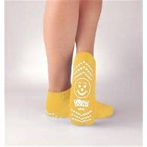 Pillow Paws Patient Slippers 100% Polyester Yellow 48Pr/Ca