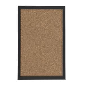 Foray Cork Board 12 in x 18 in Tan Cork Black Dcor Frame Ea