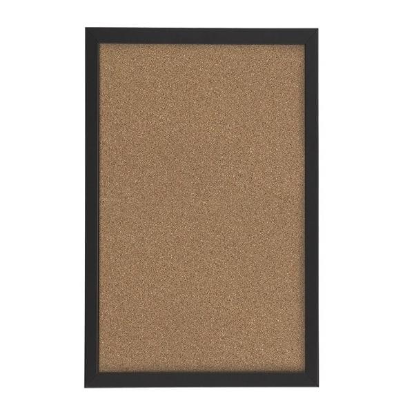 Foray Cork Board 12 in x 18 in Tan Cork Black Dcor Frame Ea