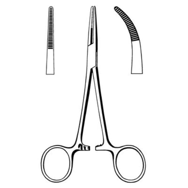 Merit Kelly Hemostatic Forcep Curved 5-1/2" Stainless Steel Ea