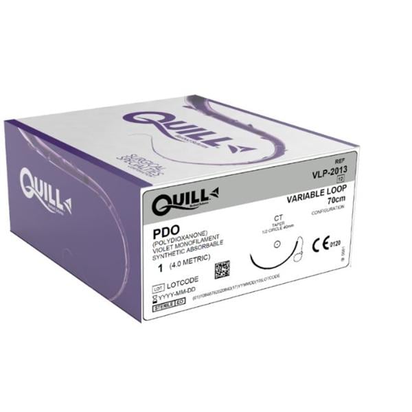 Quill Suture 1 27" Polydioxanone Monofilament CT Violet 12/Bx