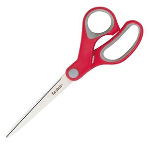 Scotch Multipurpose Scissors 8" Pointed Gray/Red Ea