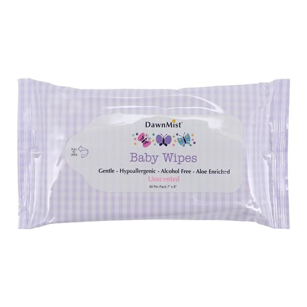 DawnMist Baby Wipes Disposable Unscented 7x8" 960/Ca