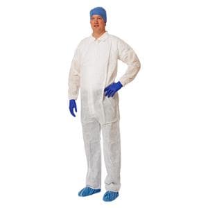 Staff Coverall Polypropylene X-Large White 25/Ca