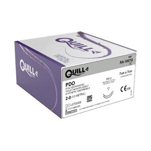 Quill SRS Suture 2-0 7x7cm Polydioxanone Monofilament RB-1 Violet 12/Bx