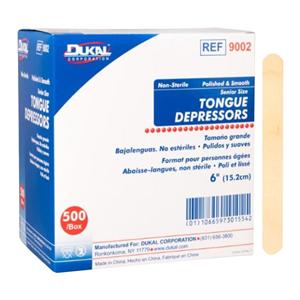 Tongue Depressor 6 in Wood Non Sterile Senior 5000/Ca