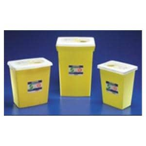 Chemotherapy Waste Container 8gal Yellow 11x15.5x17.75" Ld/Gskt Plypro 10/Ca