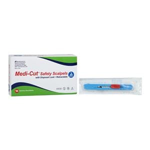 Medicut Disposable Safety Scalpel 3-1/2" Plastic/Metal Sterile