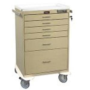 Classic Cart Anesthesia 42-1/2x32" (6) Drawer Electronic Push Button Lock Ea