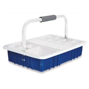 Phlebotomy Tray 16.5x11.5x9.5" 60 Place Blue Ea