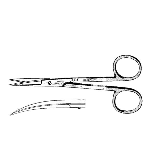 Iris Scissors Curved 4-1/2" Stainless Steel/Tungsten Carbide Ea