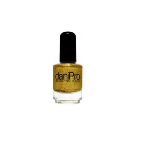 DaniPro Infused Nail Polish Undecylenic Acid Glitzy Gold Ea