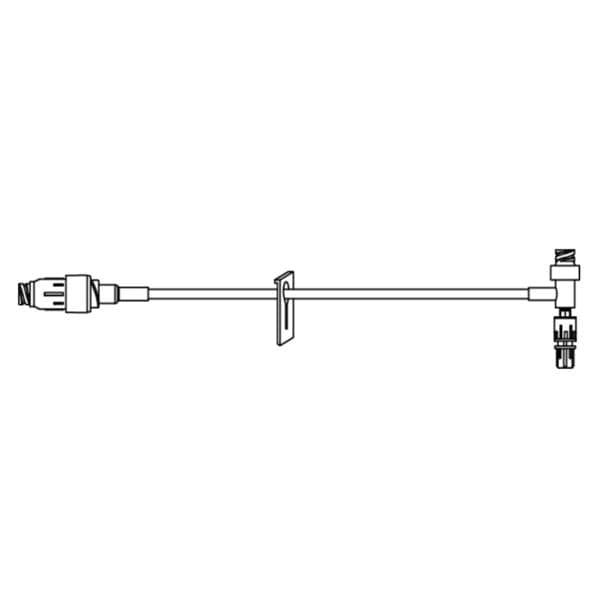 MaxZero IV Extension Set Needleless 6" T-Connector Spin Male Luer Lock 50/Ca