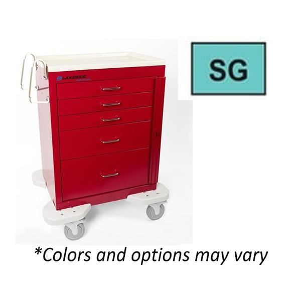 Classic Emergency Cart 39-3/4x25x32" (5) Drawer Key Lock