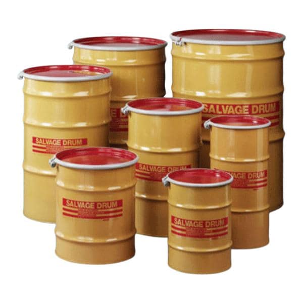 Skolnik Salvage Drum Steel Yellow 30gal