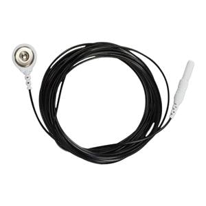 Snap Leadwire For Electrodes With 1.5mm White Touchproof Connector