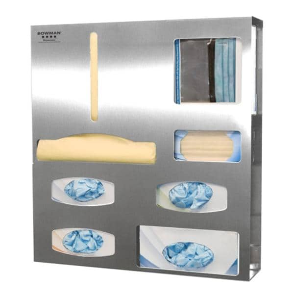 Protective Apparel Dispenser Silver Stainless Steel Ea