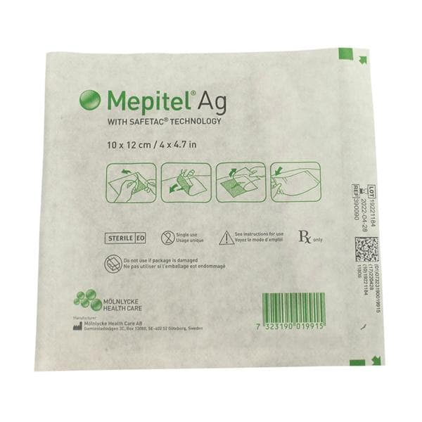 Mepitel Ag Silver Wound Dressing 4x5" Sterile Non-Adherent