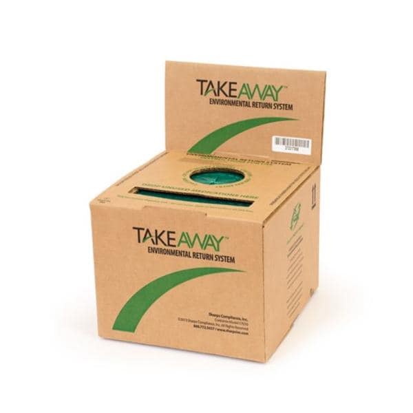 TakeAway Recovery Mailer System 3gal Brown 9-3/4x10-1/4x7-3/4" Cardboard Ea