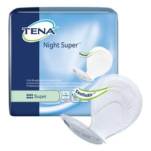 Tena Night Super Incontinence Pad Unisex 29x15" Maximum White 48/Ca