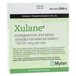 Xulane Transdermal System 150mcg/35mcg Delivery System 3/Pk