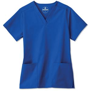 Fundamentals Scrub Shirt Short Sleeves X-Large Galaxy Blue Womens Ea