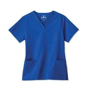 Fundamentals Scrub Shirt Short Sleeves 2X Small Galaxy Blue Womens Ea