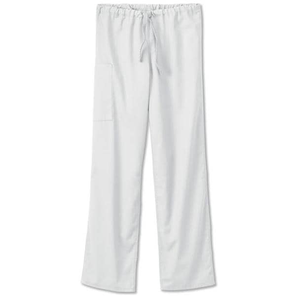 Fundamentals Scrub Pant 2 Pockets Medium White Unisex Ea