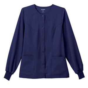 Jockey Warm-Up Jacket 2 Pockets Long Sleeves / Knit Cuff Small New Nvy Womens Ea